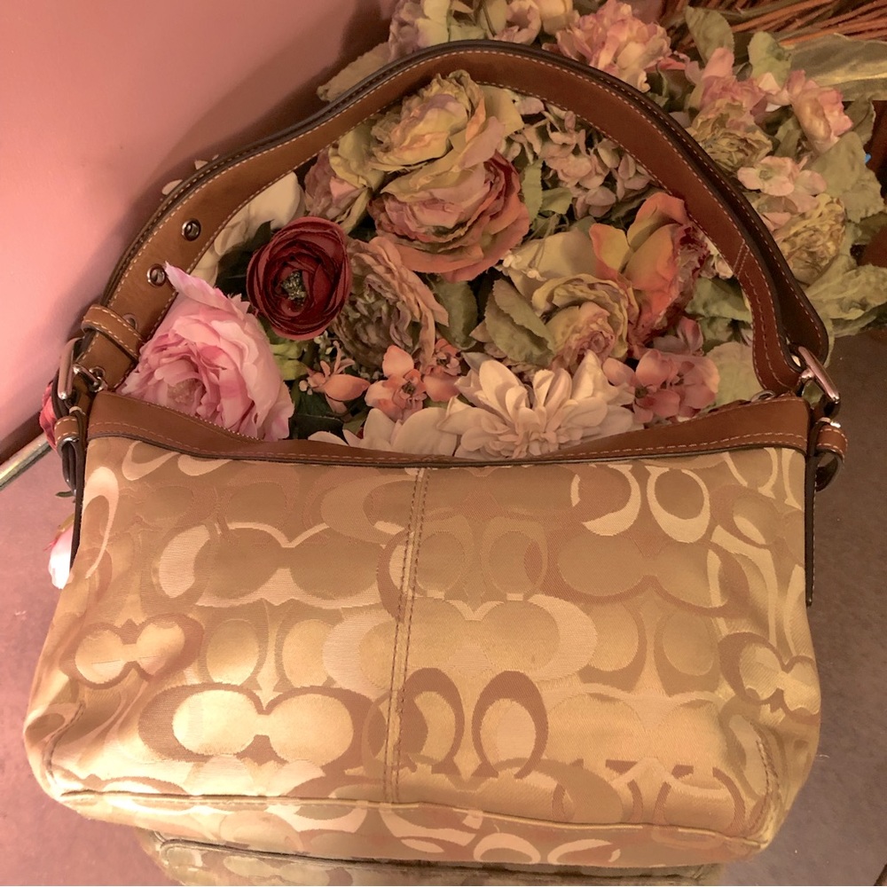 Coach Op Art signature sateen bag shoulder or crossbody